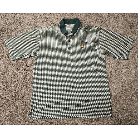 Vintage Augusta National Golf Shop Masters Size Large Green Diamond Polo READ - Picture 1 of 9